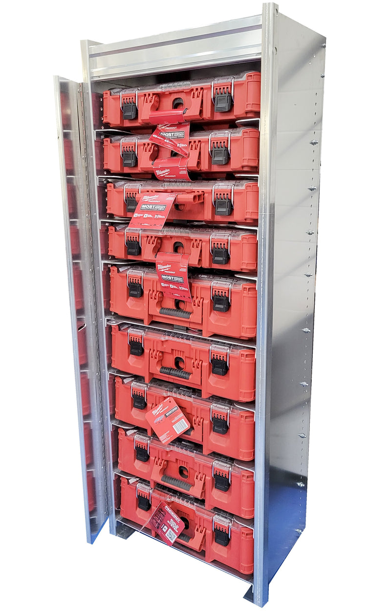 Parts Organizer Cabinet - Packout with Carry Cases, 22.5"W x 62"H x15.5"D - VP-MI9-62-9