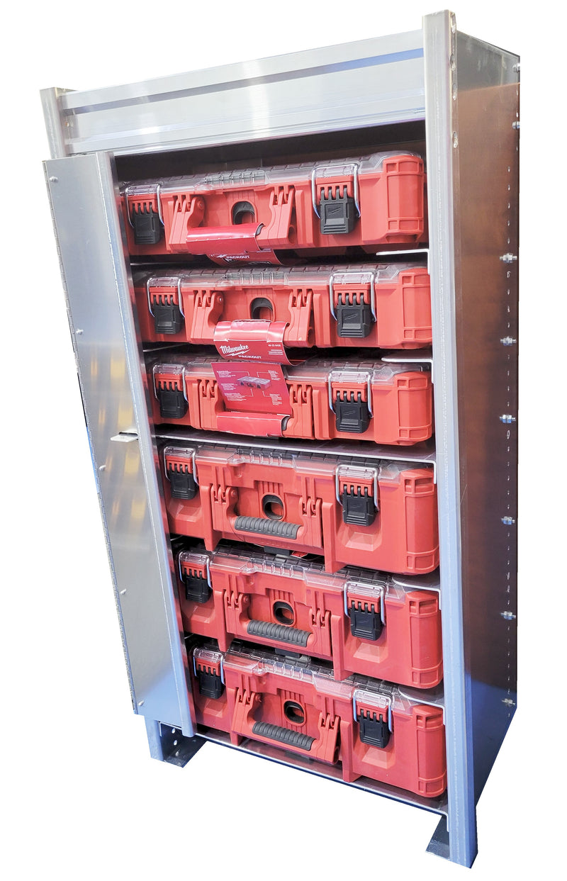 Parts Organizer Cabinet - Packout with Carry Cases, 22.5"W x 43"H x15.5"D - VP-MI6-44-6 
