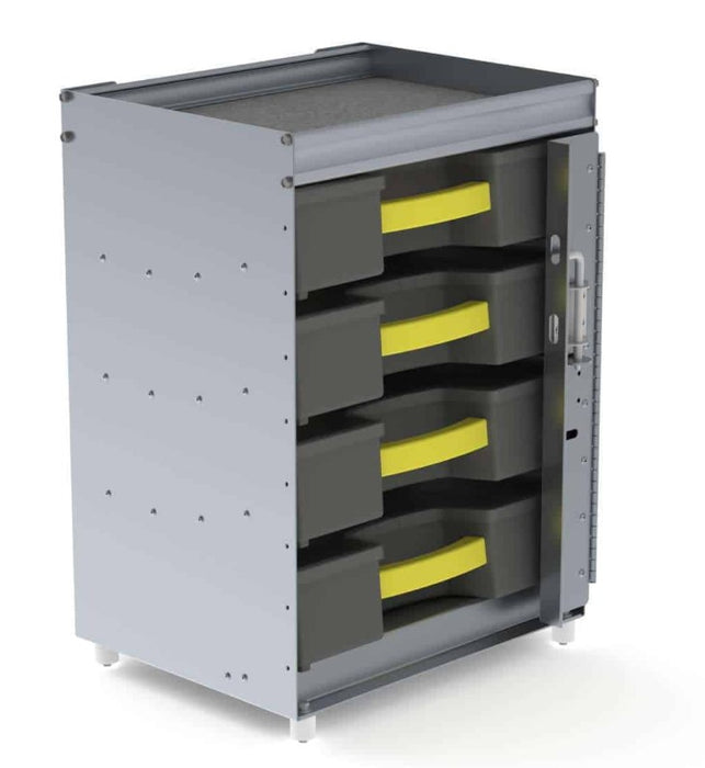 Partskeeper Parts Organizer Storage Cabinet + 4 Carry Cases - LQ-5078