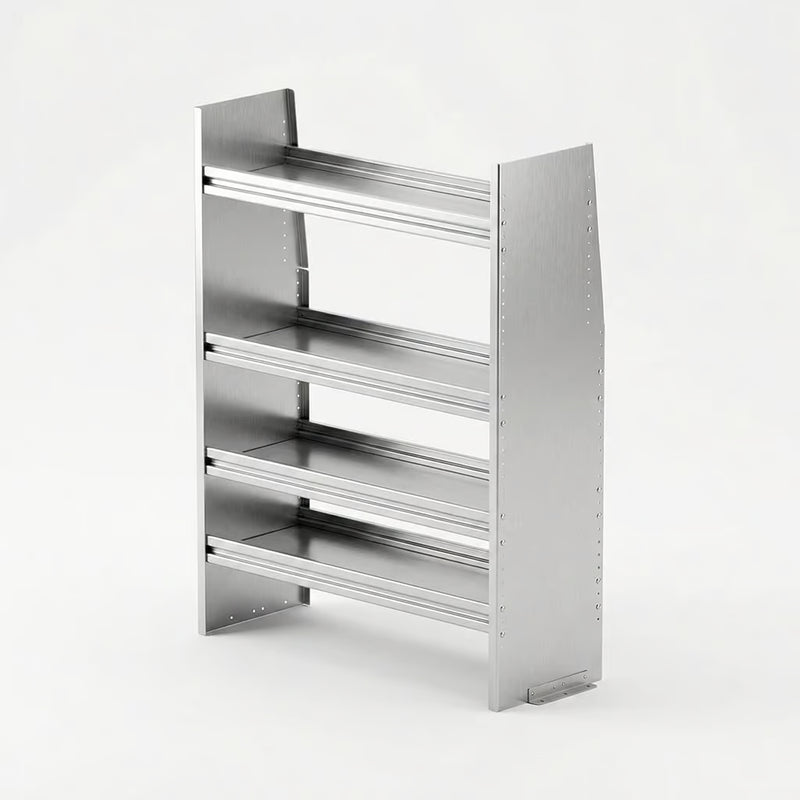 Étagères pour fourgon en aluminium composite N5, 152 cm de large, 4 plateaux – N5-RA60-4C 