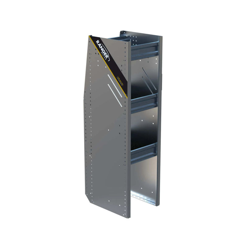 N4 Composite Aluminum Van Shelving, Bookshelf, 12″ Wide, 3 Trays – N4-RA12-3C