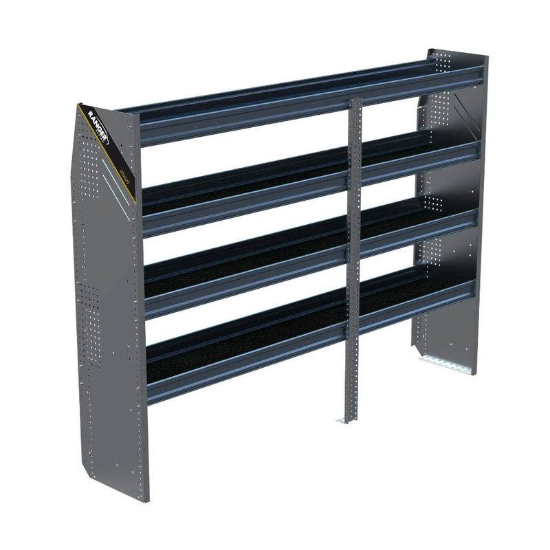 N5 Composite Aluminum Van Shelving, 84″ Wide, 4 Trays – N5-RA84-4C