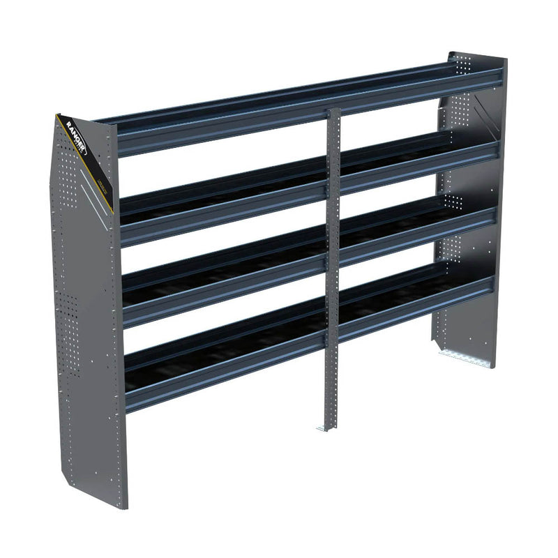 N5 Composite Aluminum Van Shelving, 96″ Wide, 4 Trays – N5-RA96-4C
