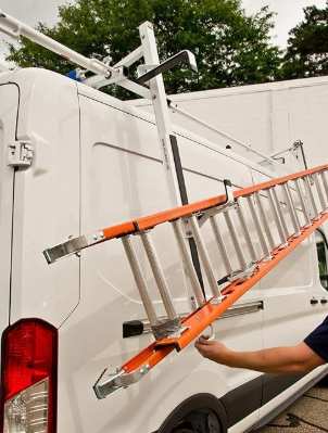 ErgoRack Double Side Drop Down Ladder Rack – Ford Transit 2015-Present - LQ-AD-HRR-E-FT-M