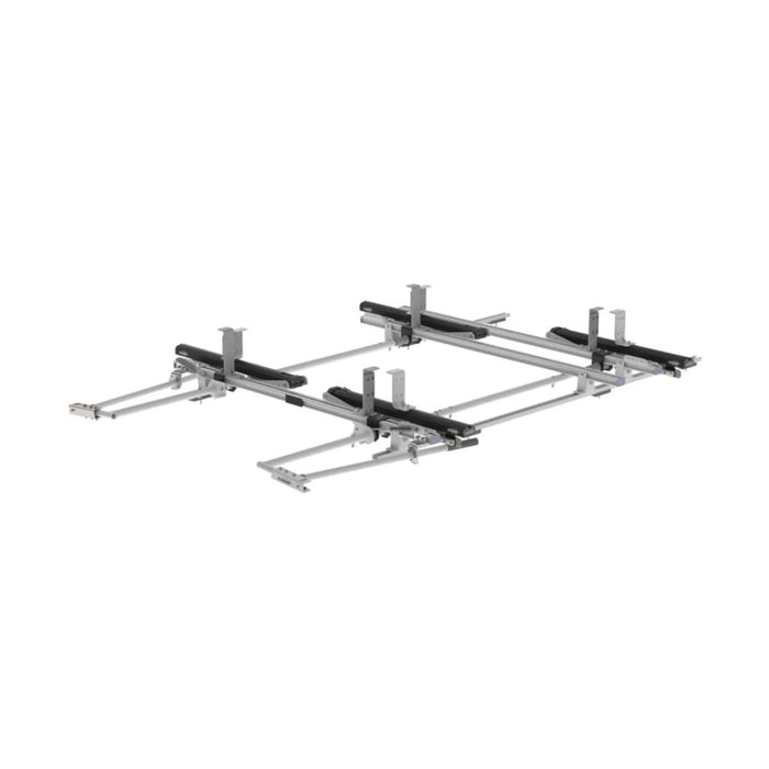 Max Rack Low Roof Drop Down Ladder Rack, Double Side, 3 Bar, Ford Transit / Electric Ford E-Transit  LR LWB – 1850-FTL3