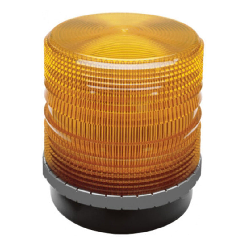 LED Beacon Medium Profile Permanent Mount - Amber - 200S-12V-A
