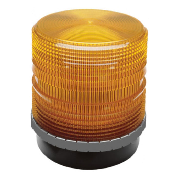 LED Beacon Medium Profile Permanent Mount - Amber - 200S-12V-A