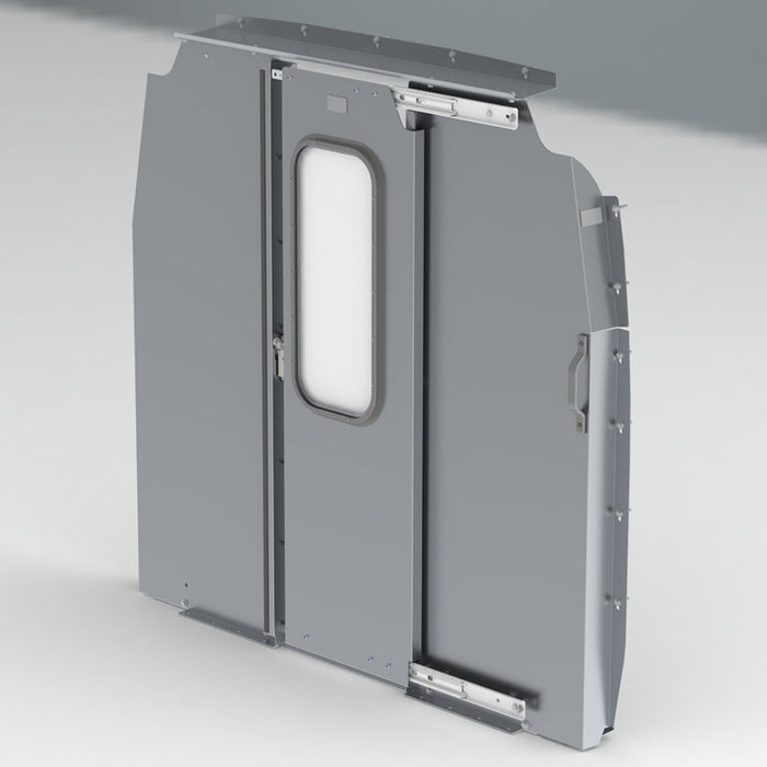 Safety Partitions with Sliding Access Door with Tempered Glass Window - Sprinter 144" LR - 3068-DL