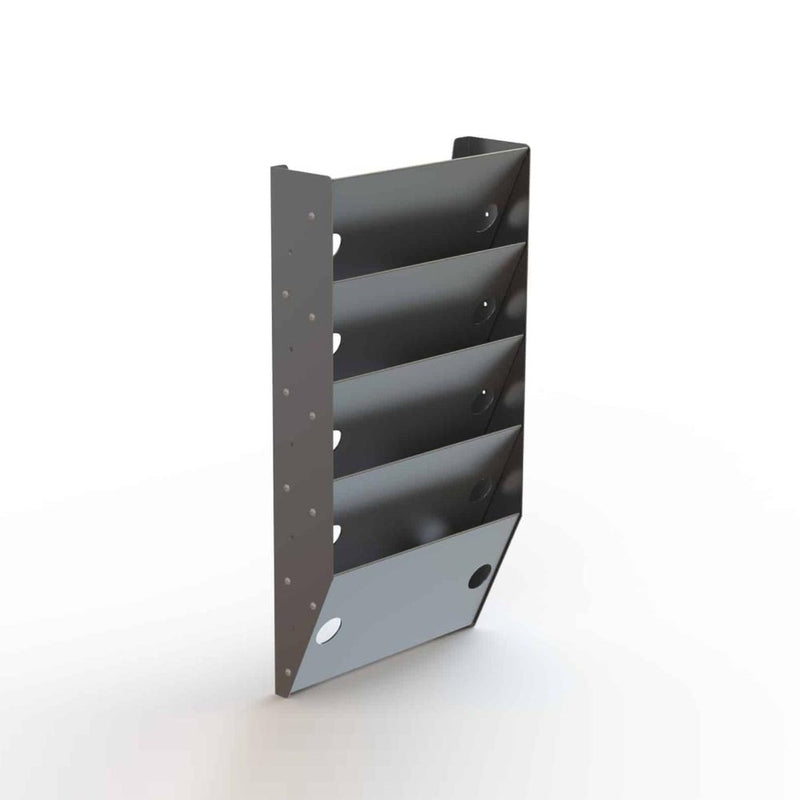 5 Slot Paper Holder Cargo Van Accessory-  33/4″d X 123/4″w X 24″h - 6063