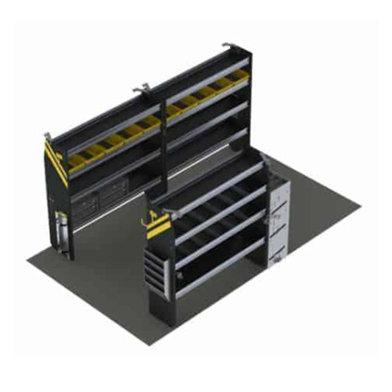 Ensemble d'étagères pour fourgonnette de climatisation, camionnette/remorque fermée de 14 pieds – BTL-12