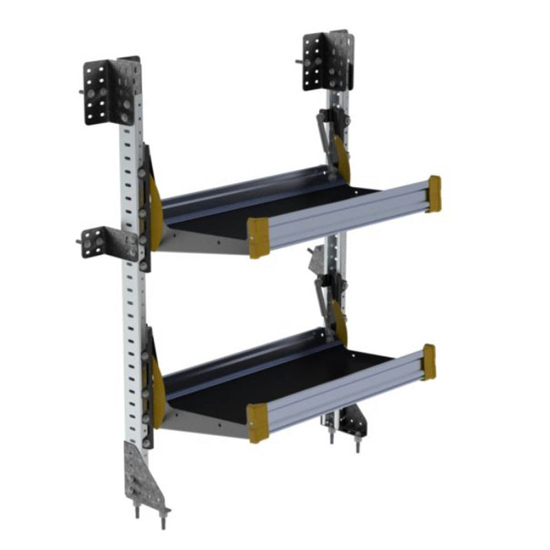 Fold-Away Cargo Van Foldable Shelving System, 2 Levels, 51″H x 30″W - F4-RA30-2
