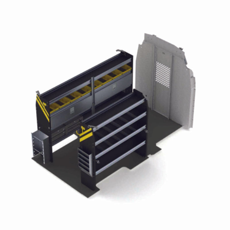 Ensemble d'étagères pour fourgon d'électricien, Ford Transit / Ford E-Transit électrique à toit surélevé – FTH-11