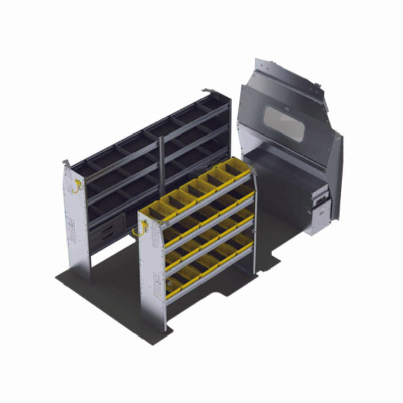 Aluminum Van Shelving Package, Ford Transit / Electric Ford E-Transit High Roof– FTH-27