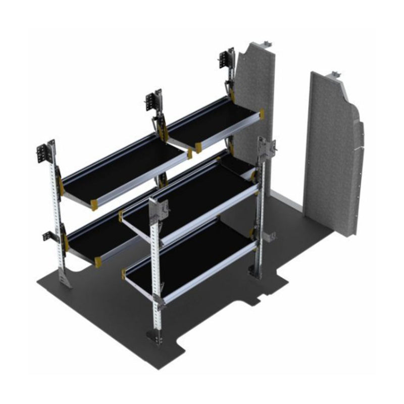 Ensemble d'étagères pour fourgonnette de livraison, Ford Transit / Ford E-Transit électrique, toit moyen, empattement de 130 pouces – FTR-19