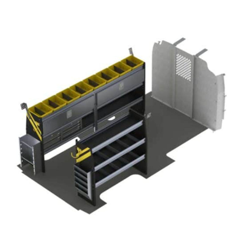 Electrician Van Shelving Package, Chevrolet Express, 155” WB – GSL-11