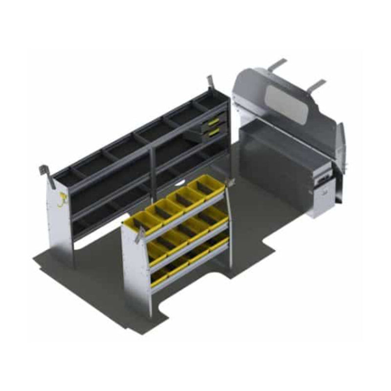Contractor and Electrician Van Shelving Package, Chevrolet Express, 155” WB – GSL-27