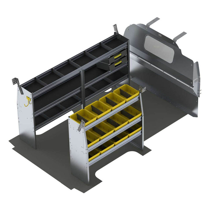 Contractor and Electrician Aluminum Van Shelving Package, Savana/Express Regular 135" WB - GSR-27