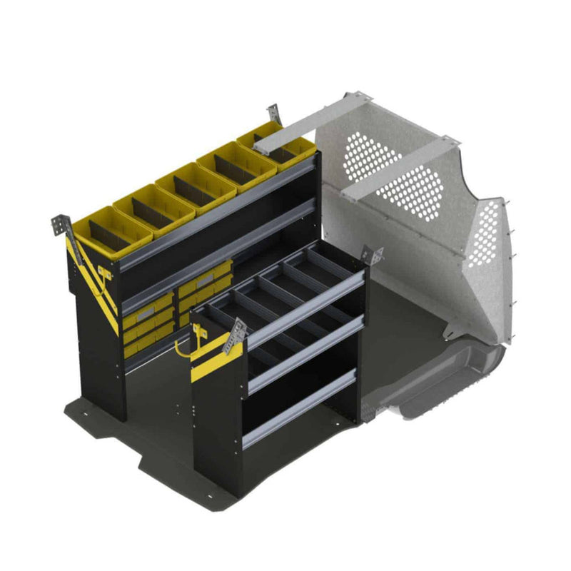 Ensemble d'étagères pour fourgon d'électricien, Ford Transit Connect à empattement long – TCL-11